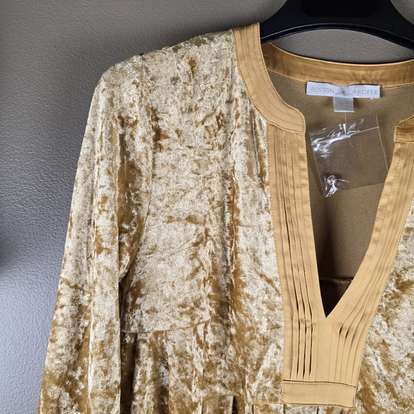 Boston Proper crushed velvet boho dress XS - Picture 8 of 16